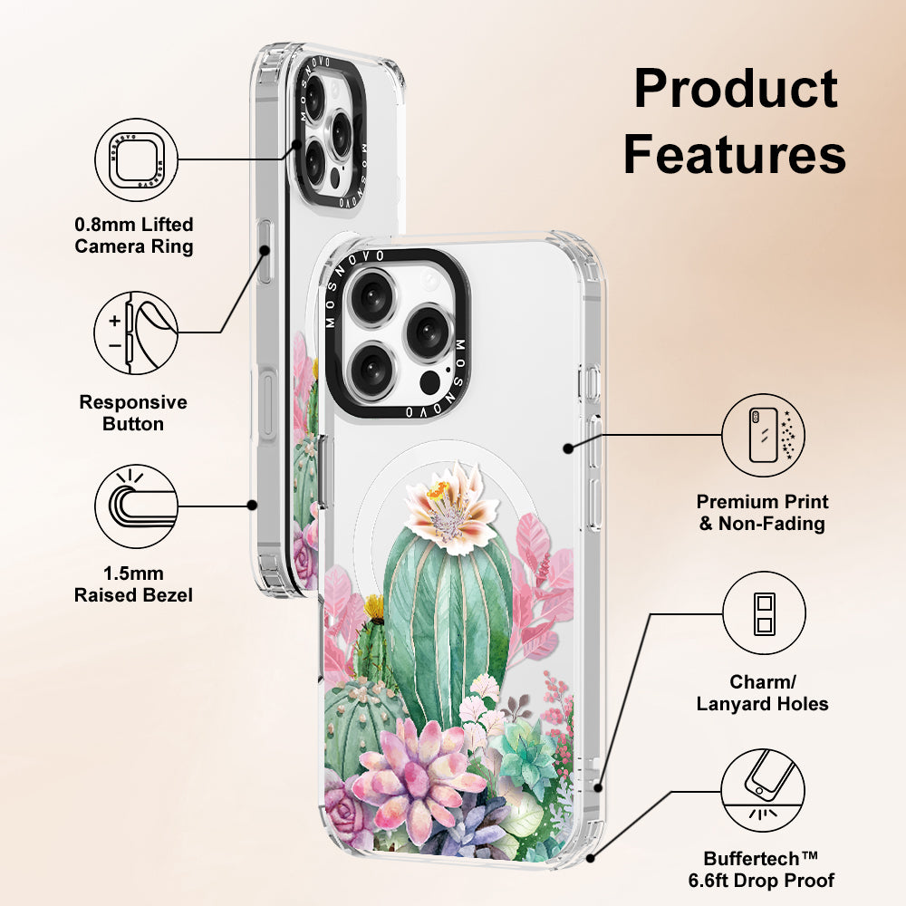 Cactaceae Phone Case - iPhone 16 Pro Max Case - MOSNOVO