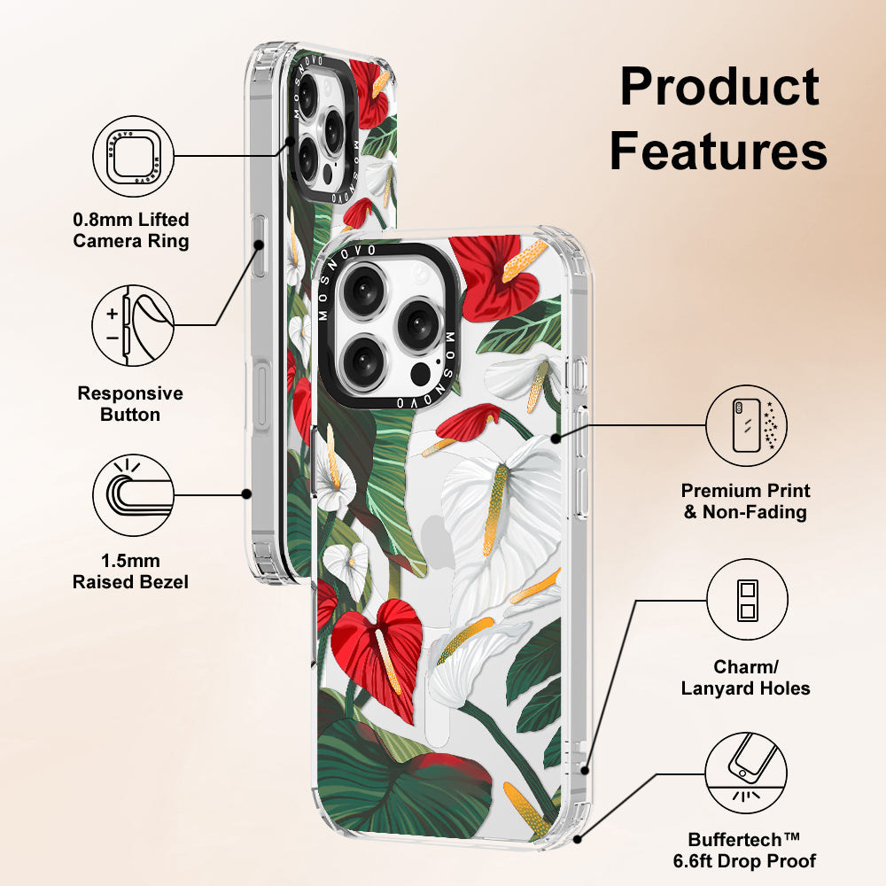 Anthurium Phone Case - iPhone 16 Pro Max Case - MOSNOVO