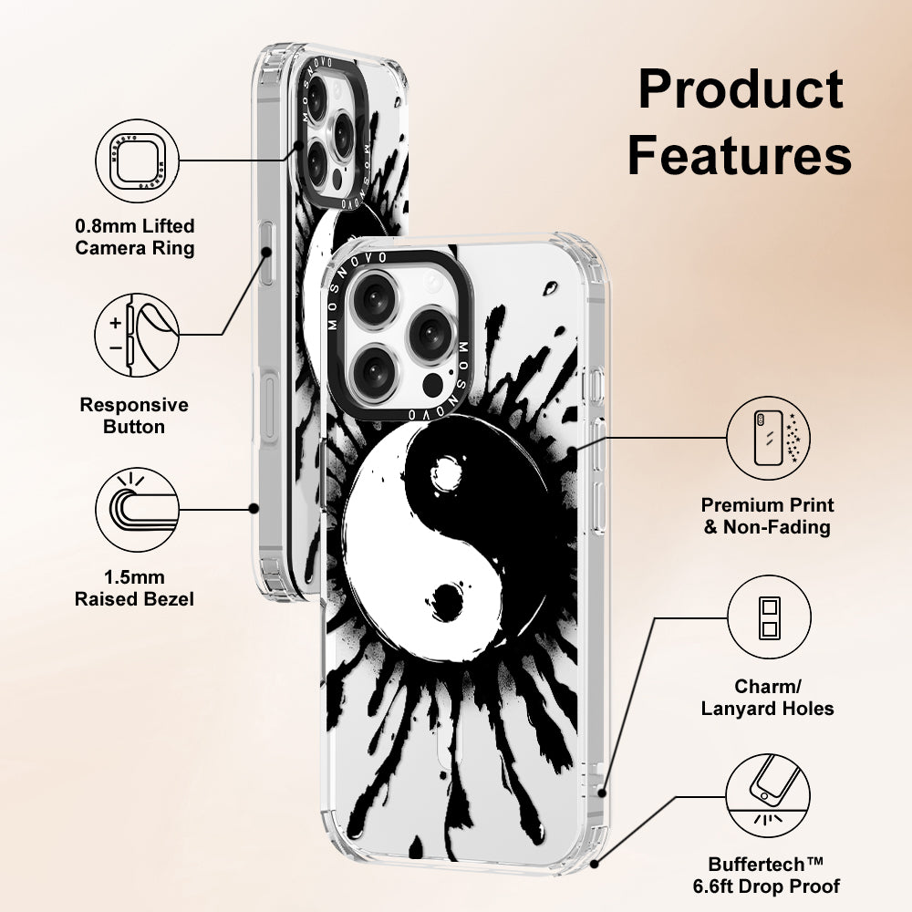 Ying Yang Phone Case - iPhone 16 Pro Max Case - MOSNOVO