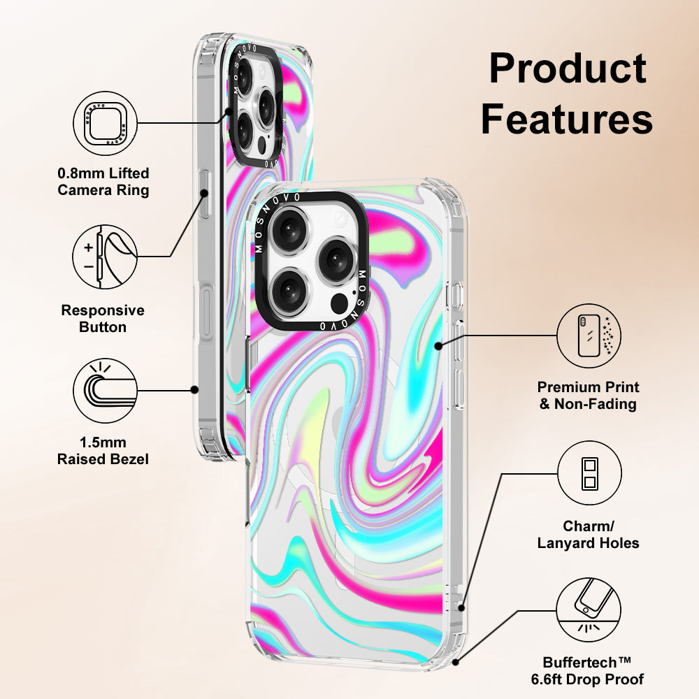 Psychedelic Swirls Phone Case - iPhone 16 Pro Case - MOSNOVO