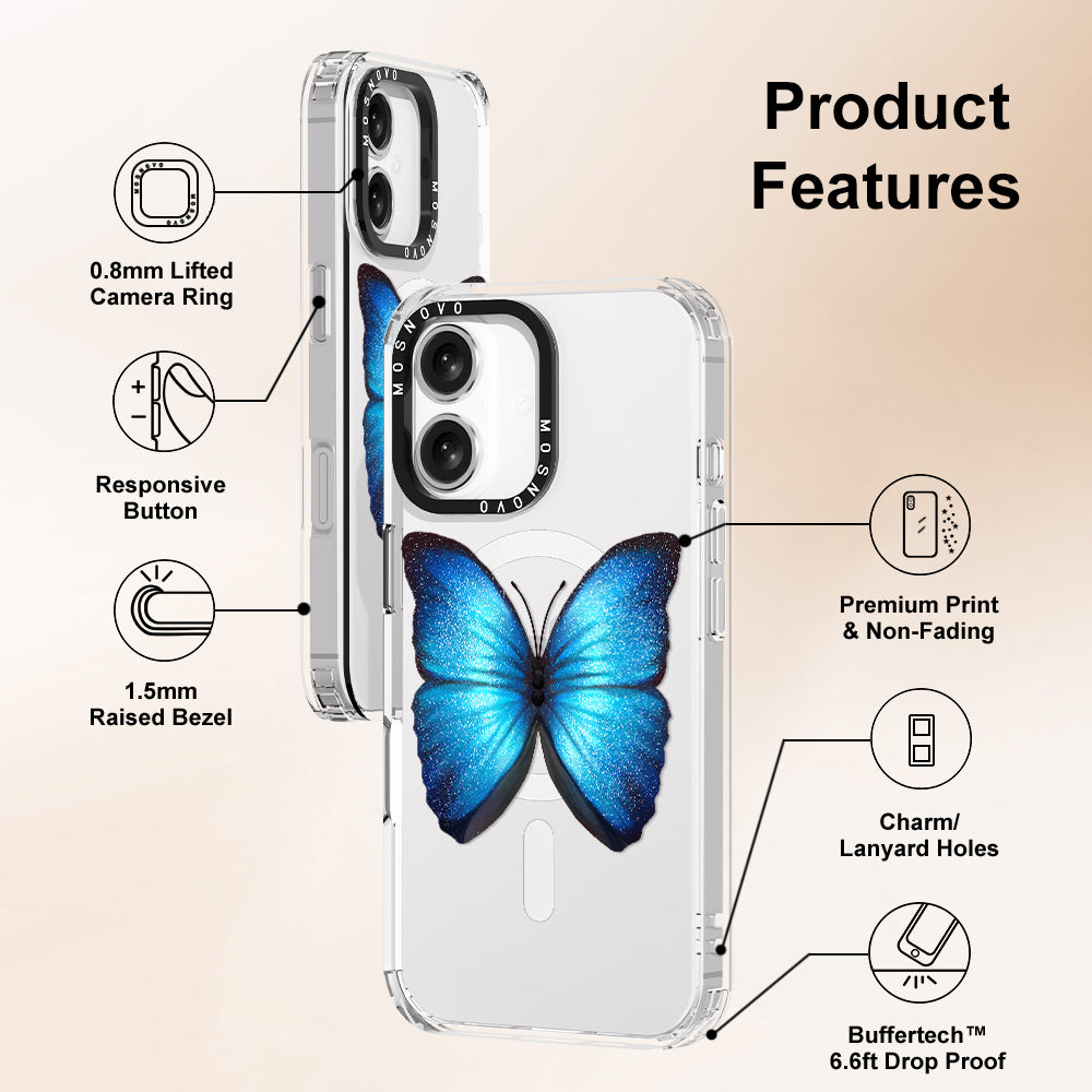 Shimmering Butterfly Phone Case - iPhone 16 Case - MOSNOVO