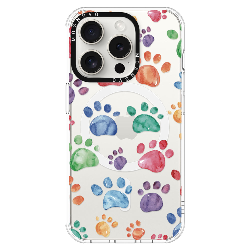 Colorful Paw Phone Case - iPhone 16 Pro Case - MOSNOVO