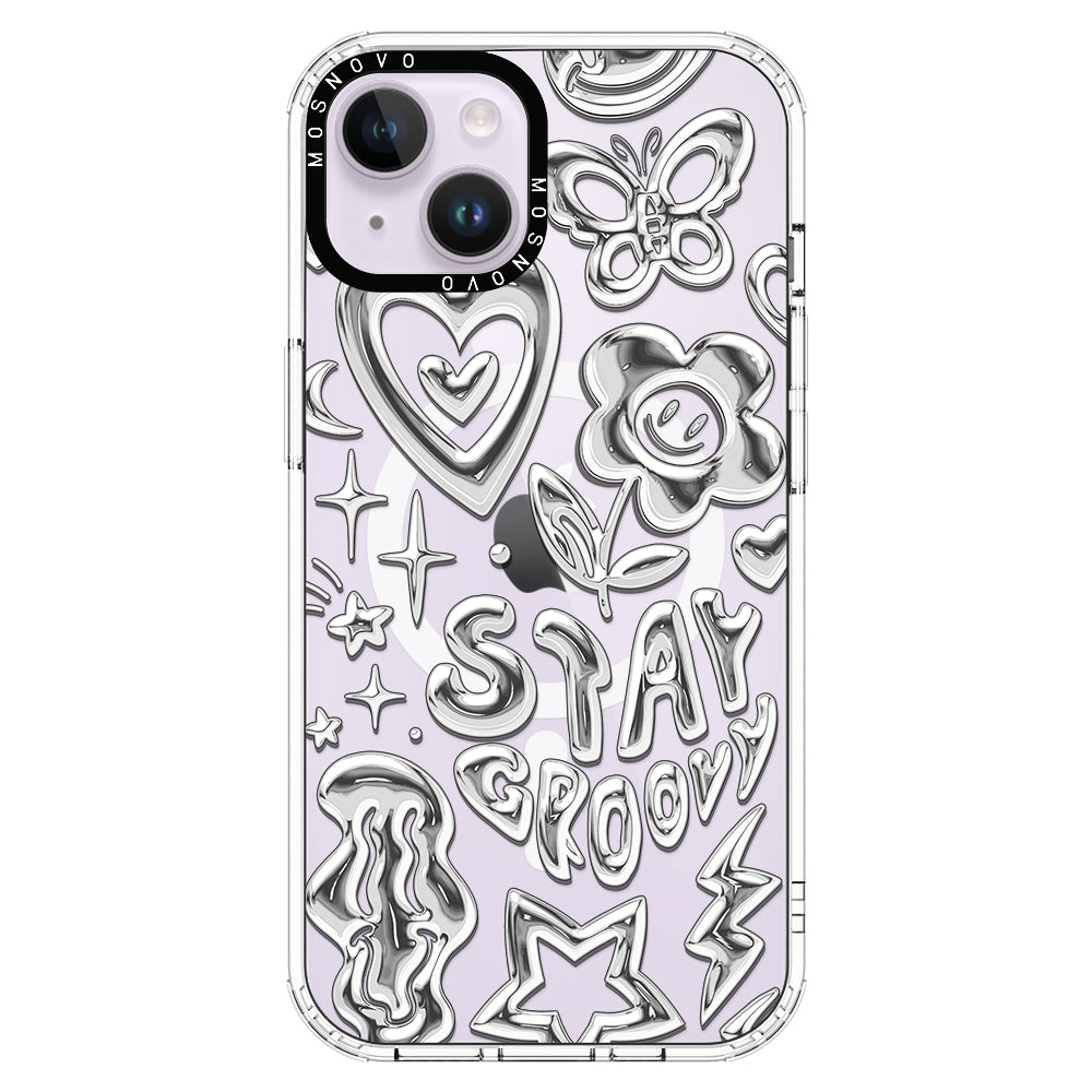 Silver Chrome Art (Flat Print) Phone Case - iPhone 14 Case