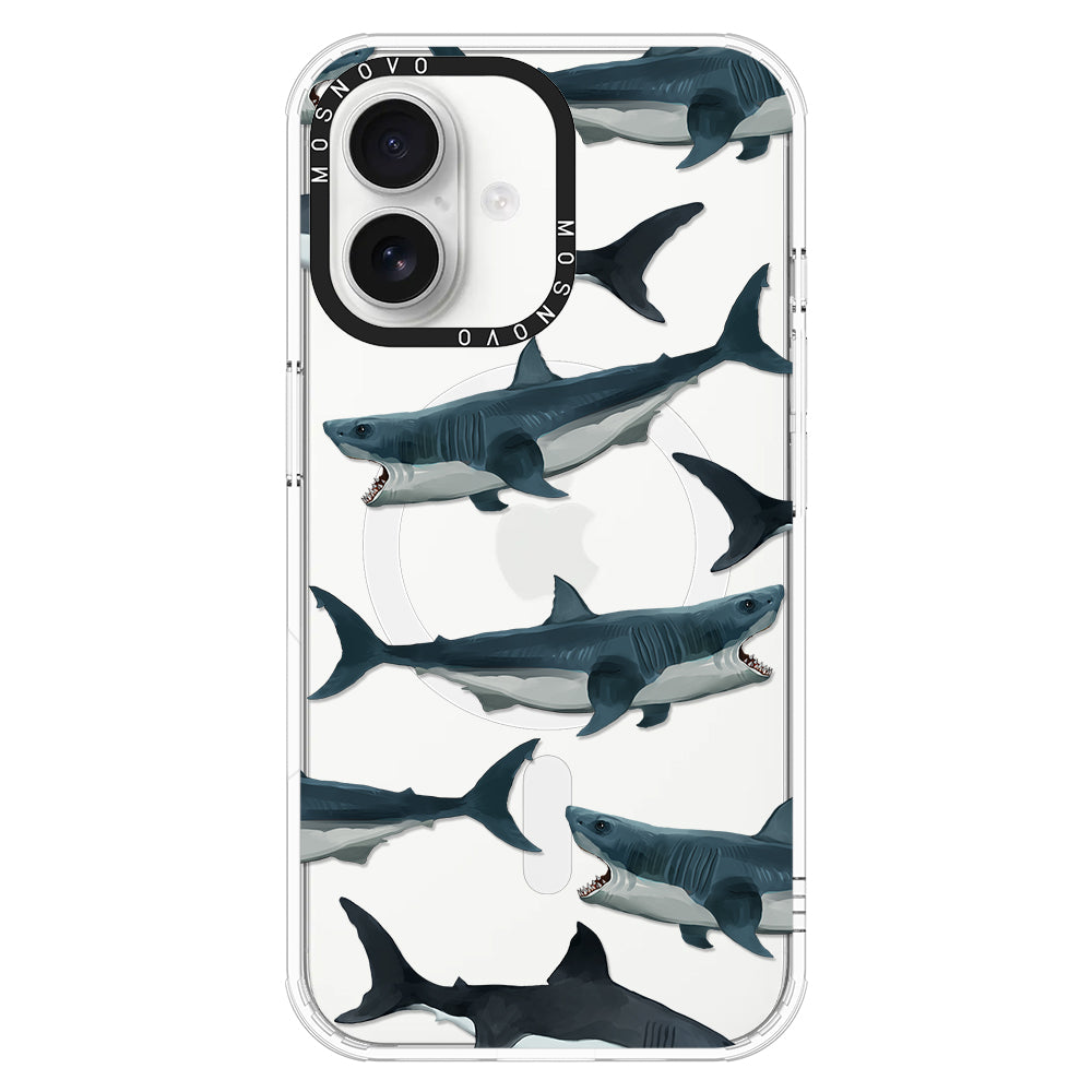 White Shark Phone Case - iPhone 16 Case - MOSNOVO