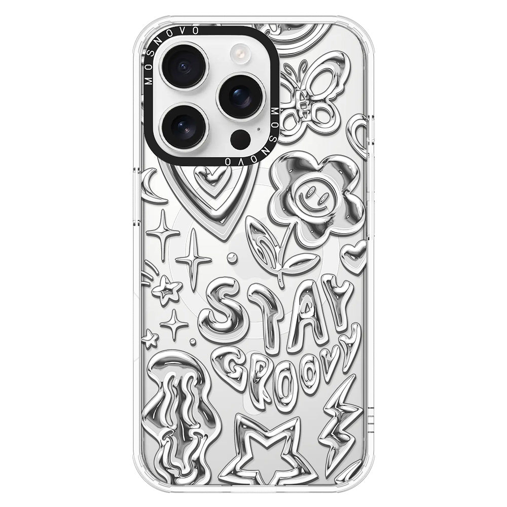 Silver Chrome Art (Flat Print) Phone Case - iPhone 16 Pro Case