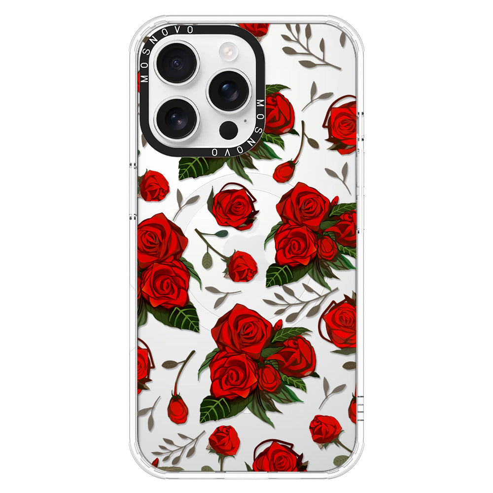 Simply Red Roses Phone Case - iPhone 16 Pro Max Case - MOSNOVO