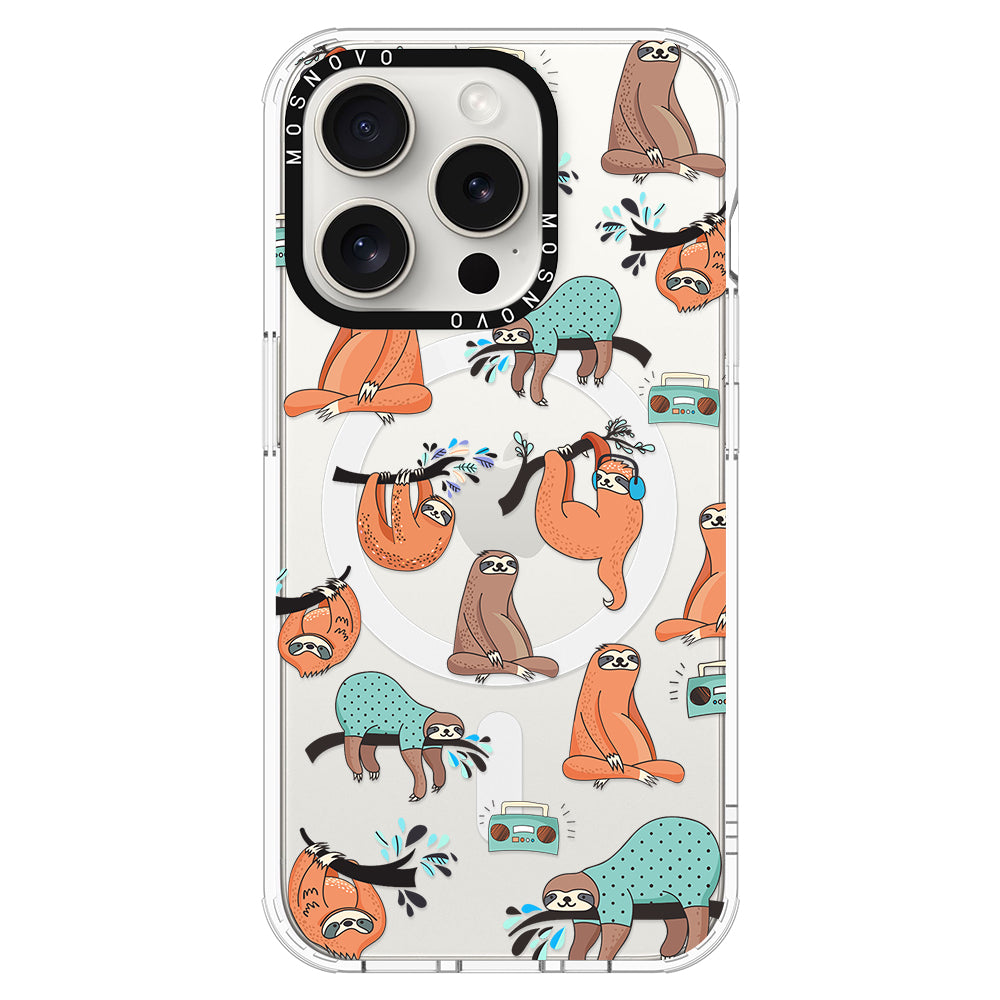 Musical Sloth Phone Case - iPhone 16 Pro Max Case - MOSNOVO