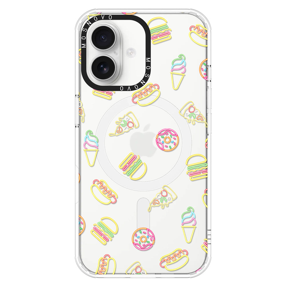 Neon Burgers Phone Case - iPhone 16 Case - MOSNOVO