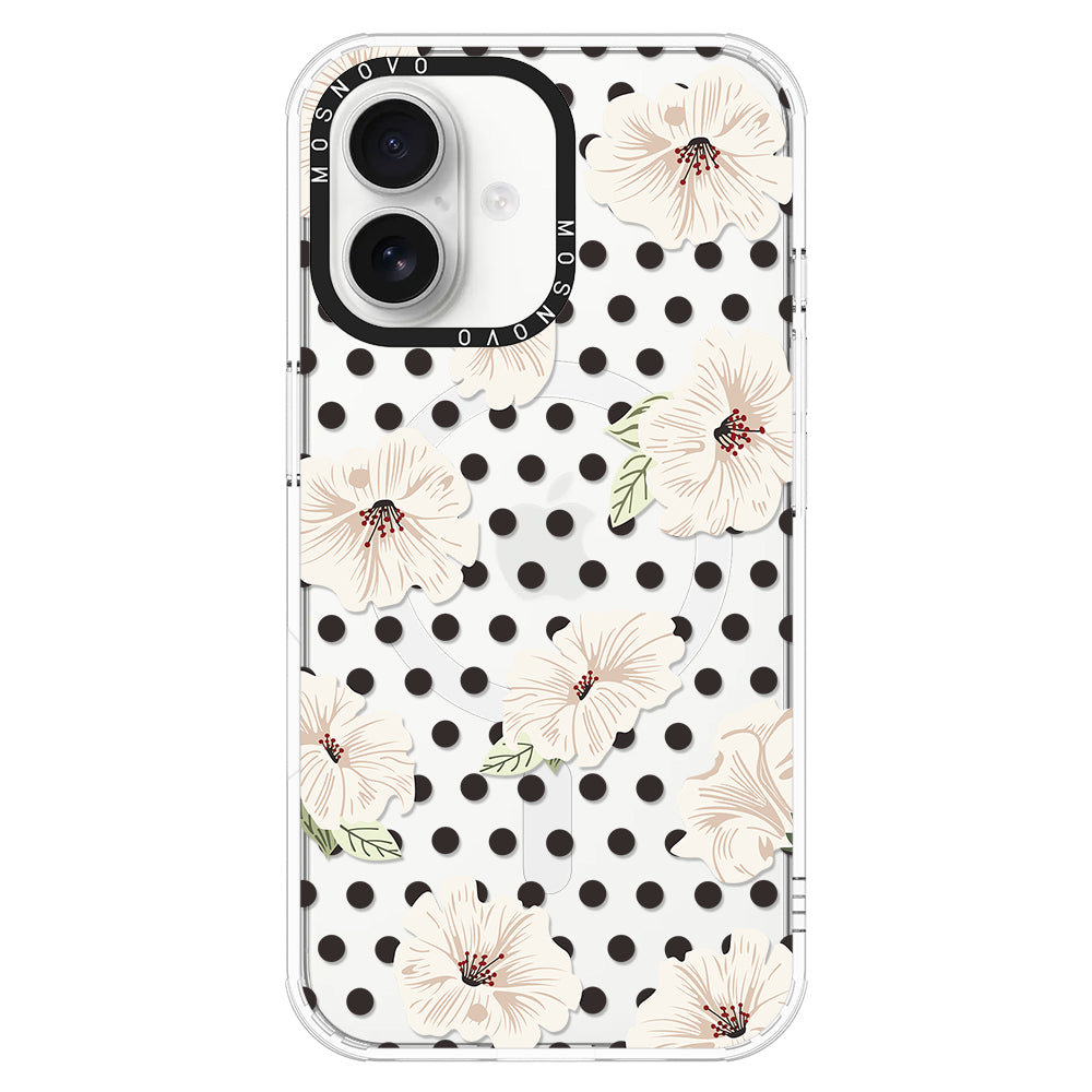 Vintage Hibiscus Flower Phone Case - iPhone 16 Plus Case - MOSNOVO