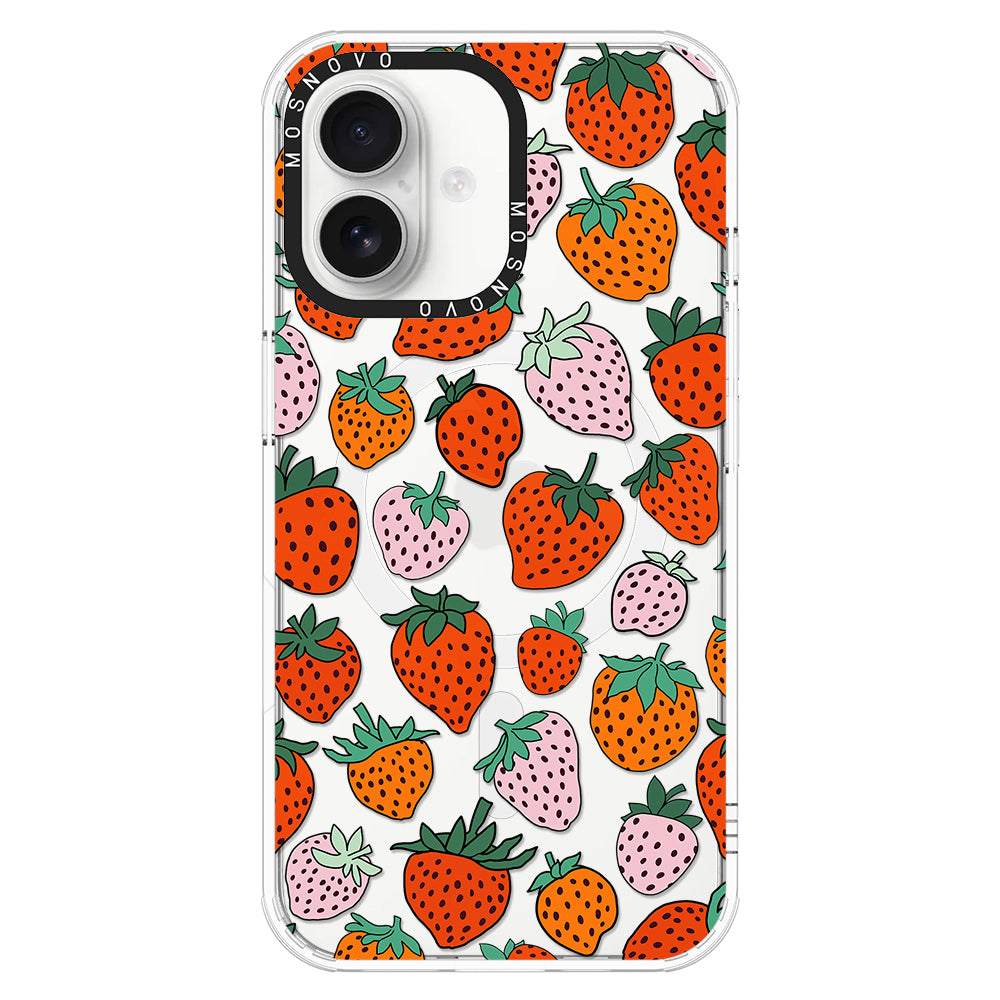 Cute Strawberry Phone Case - iPhone 16 Plus Case - MOSNOVO