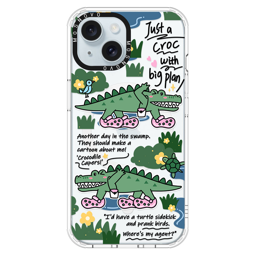 Croc with Big Plan Phone Case - iPhone 15 Plus Case