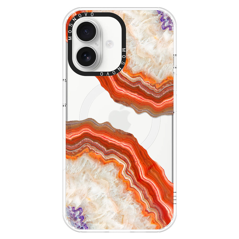 Agate Red Phone Case - iPhone 16 Plus Case - MOSNOVO