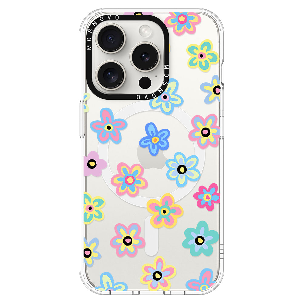 Groovy Flower Phone Case - iPhone 16 Pro Max Case - MOSNOVO