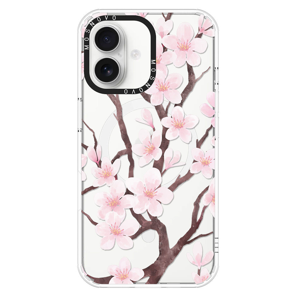 Cherry Blossom Flower Phone Case - iPhone 16 Plus Case - MOSNOVO