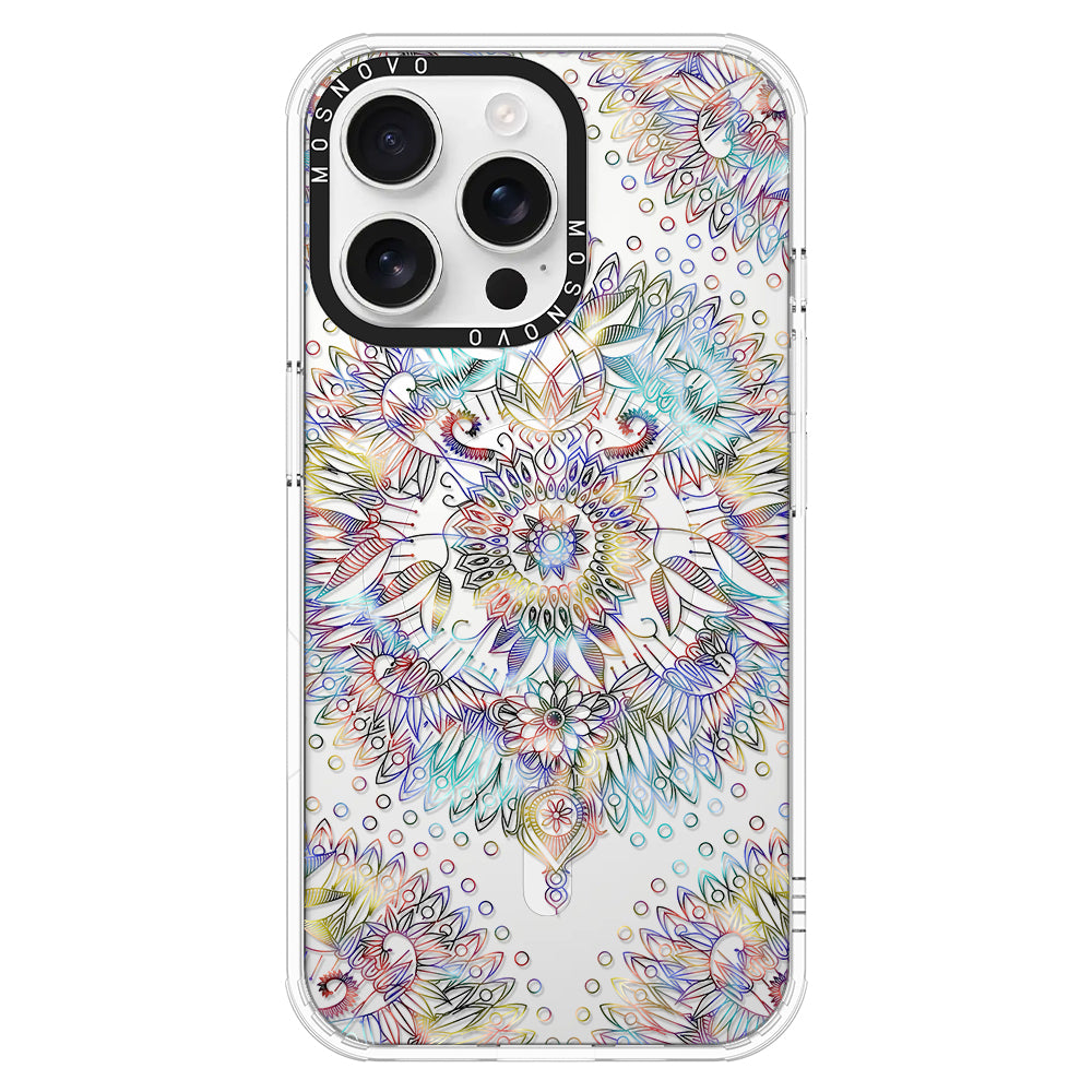 Rainbow Mandala Phone Case - iPhone 16 Pro Max Case - MOSNOVO