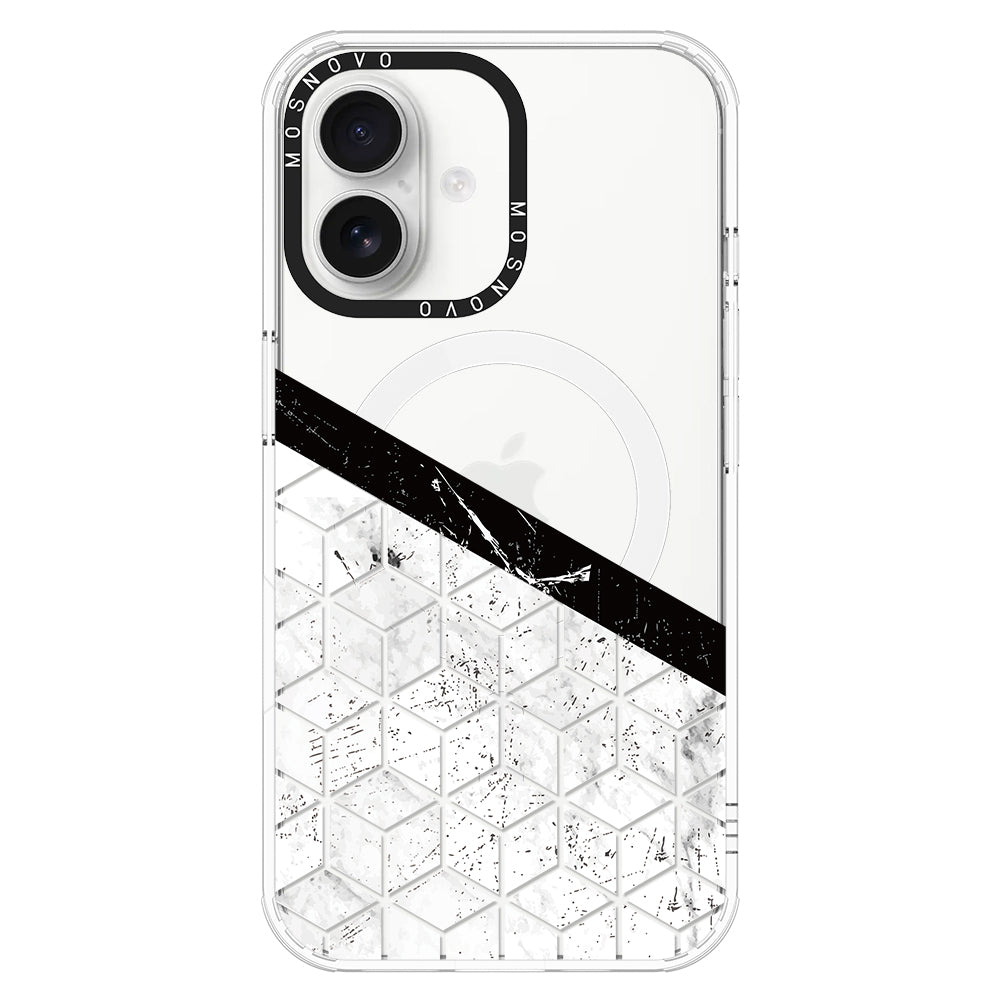 Marble Block Art Phone Case - iPhone 16 Case - MOSNOVO