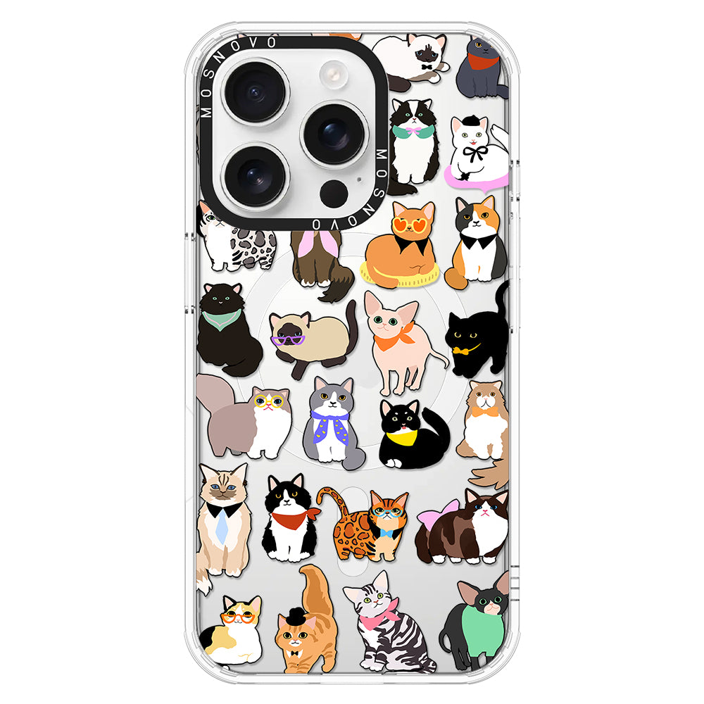 Cute Cat Phone Case - iPhone 16 Pro Case - MOSNOVO