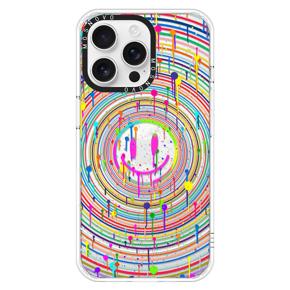 Dripping Smile Art Phone Case - iPhone 16 Pro Max Case - MOSNOVO