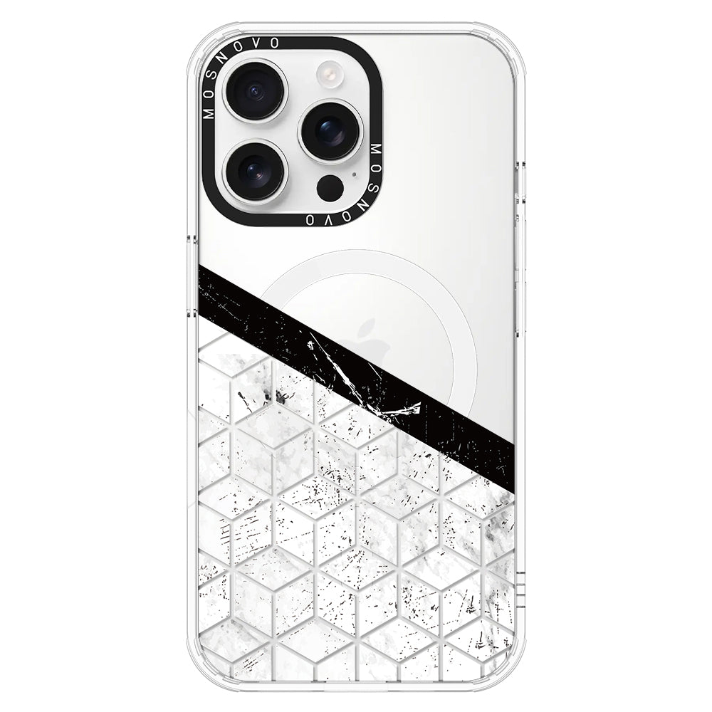 Marble Block Art Phone Case - iPhone 16 Pro Max Case - MOSNOVO