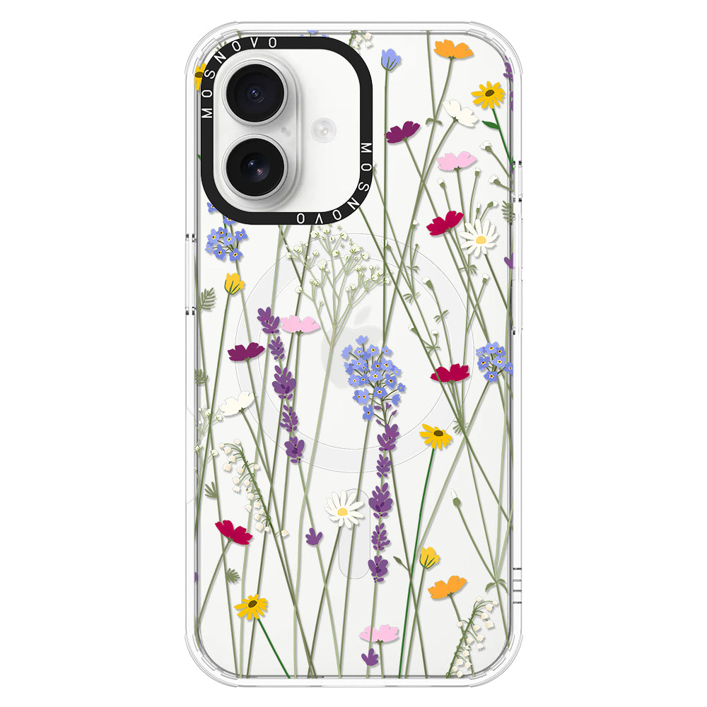 Floral Garden Lavender Daisy Flower Phone Case - iPhone 16 Case - MOSNOVO