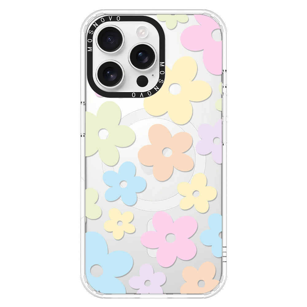 Pastel Flower Phone Case - iPhone 16 Pro Max Case - MOSNOVO