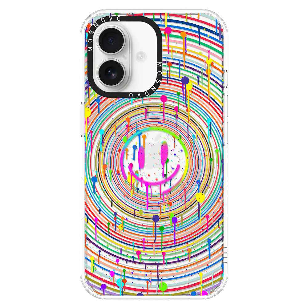 Dripping Smile Art Phone Case - iPhone 16 Plus Case - MOSNOVO