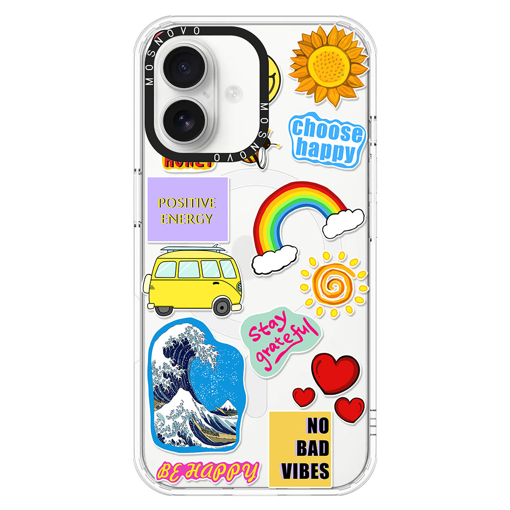 Happy Vibes Phone Case - iPhone 16 Case - MOSNOVO