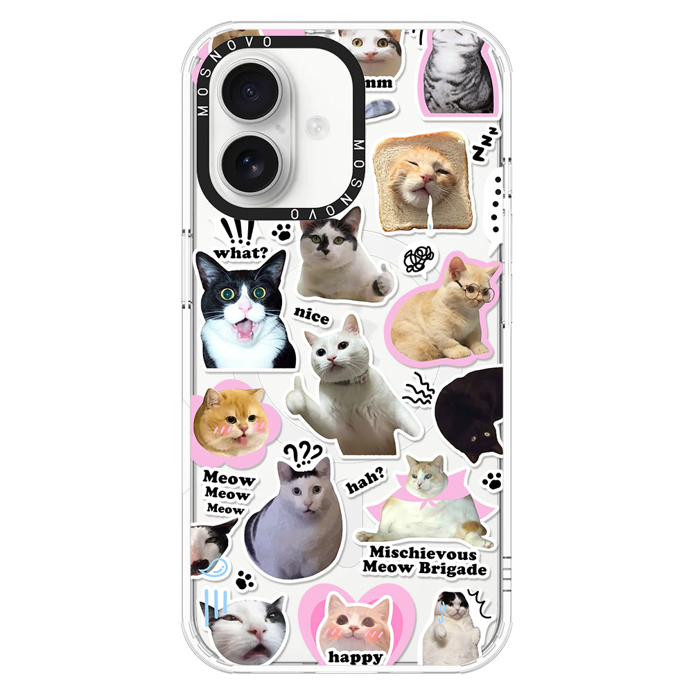 The Cat Brigade Phone Case - iPhone 16 Plus Case Clear With Magsafe