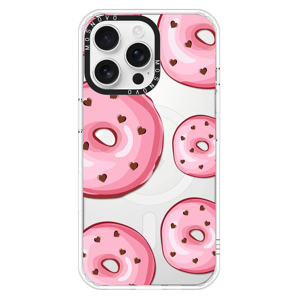 Pink Donuts Phone Case - iPhone 16 Pro Max Case - MOSNOVO