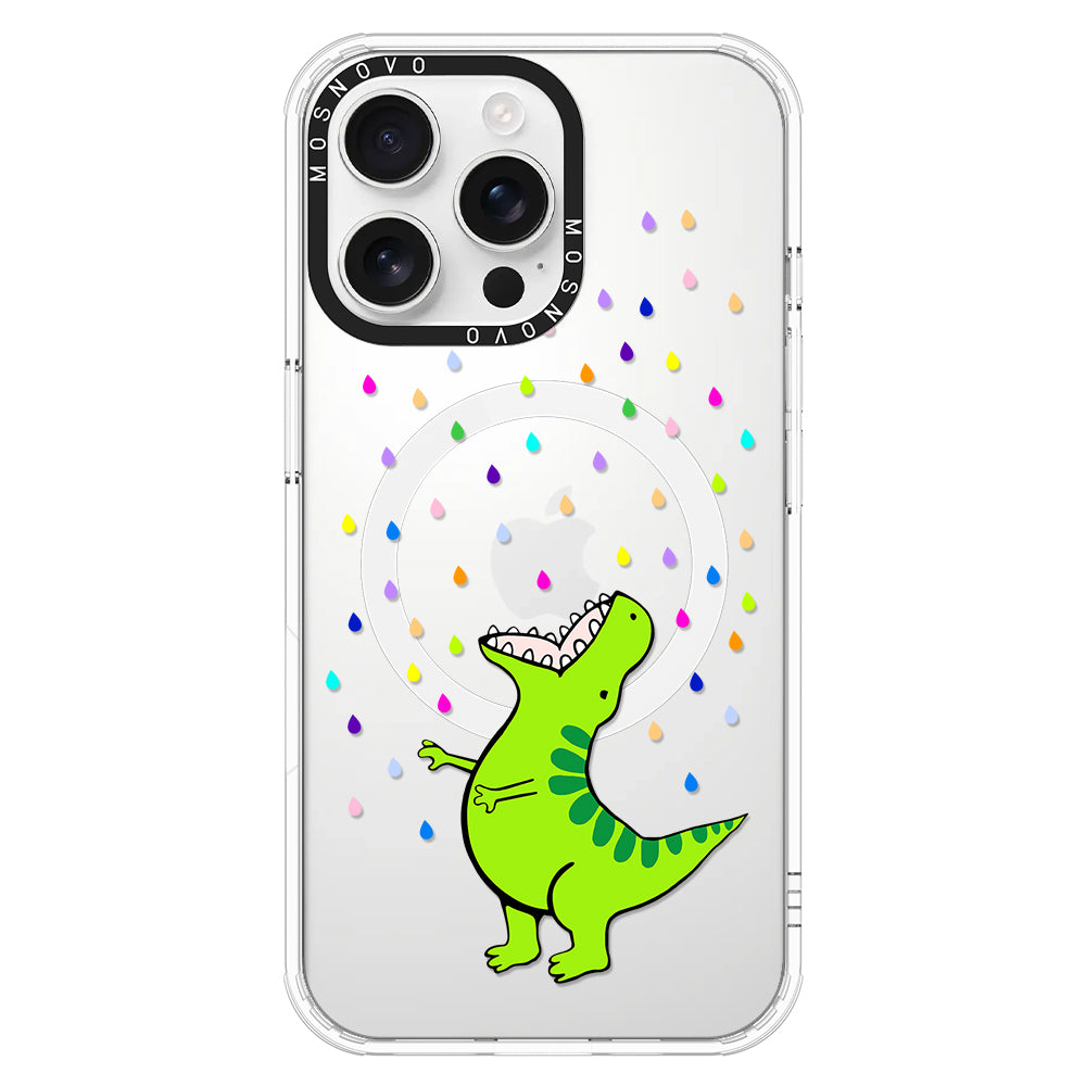 Rainbow Dinosaur Phone Case - iPhone 16 Pro Max Case - MOSNOVO