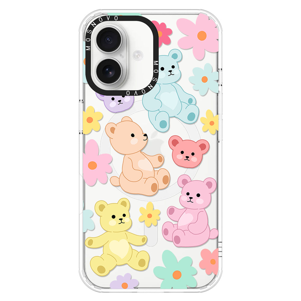 Cute Teddy Bear Phone Case - iPhone 16 Plus Case - MOSNOVO