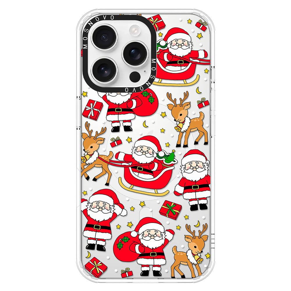 Cute Santa Claus Deer Phone Case - iPhone 16 Pro Max Case - MOSNOVO