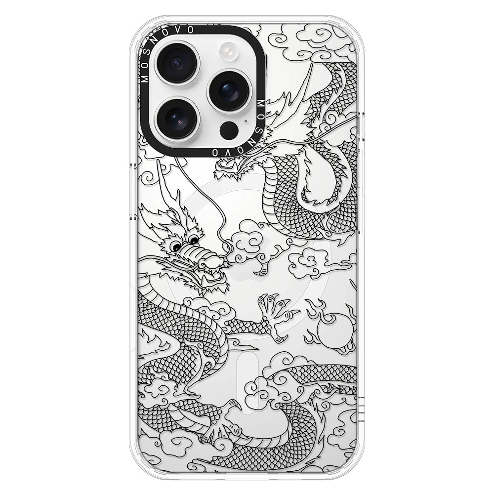 Black Dragon Phone Case - iPhone 16 Pro Max Case - MOSNOVO