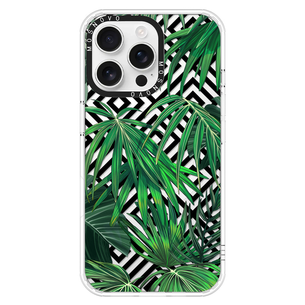 Areca Palm Pattern Phone Case - iPhone 16 Pro Max Case - MOSNOVO