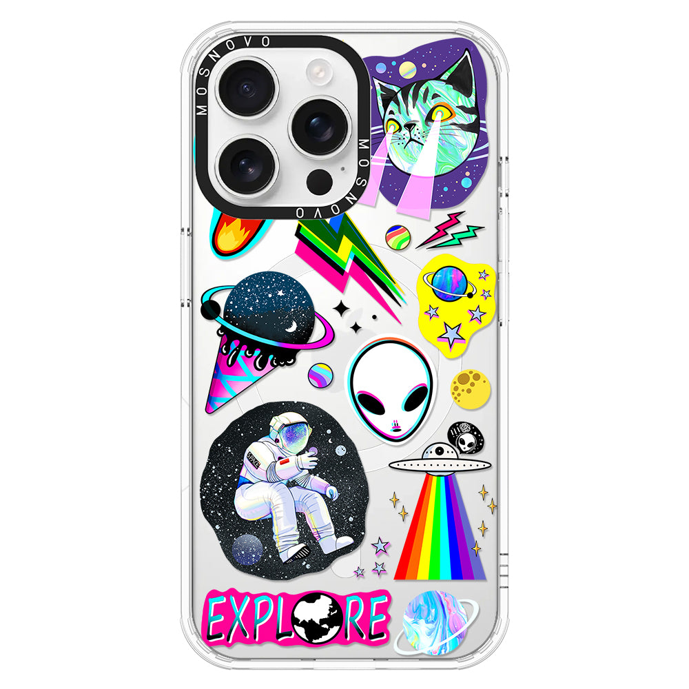 Sci-Fi Stickers Phone Case - iPhone 16 Pro Max Case - MOSNOVO