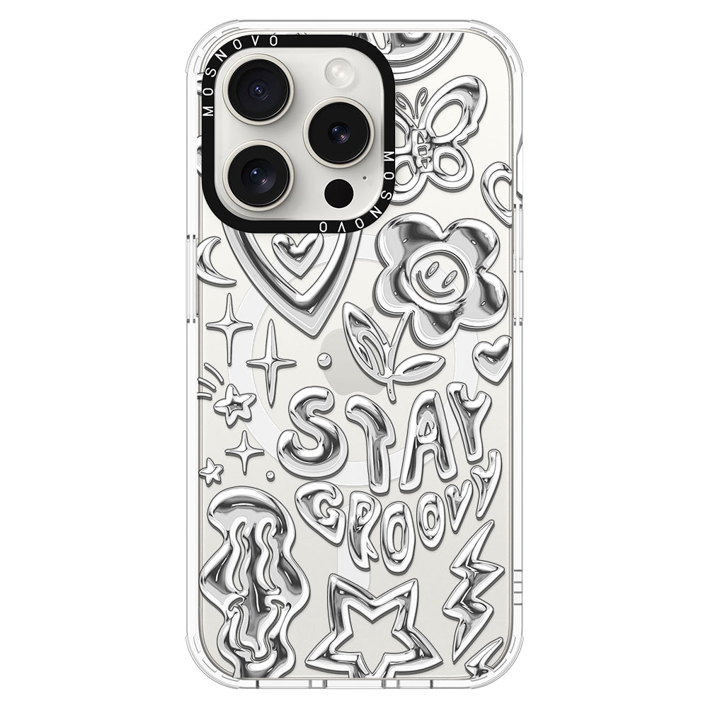 Silver Chrome Art (Flat Print) Phone Case - iPhone 15 Pro Case