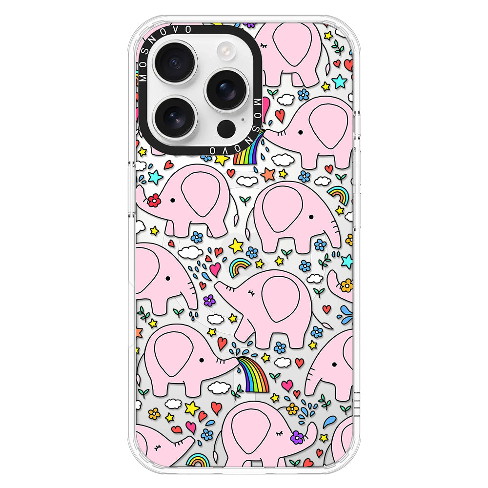 Pink Elephant Phone Case - iPhone 16 Pro Max Case - MOSNOVO