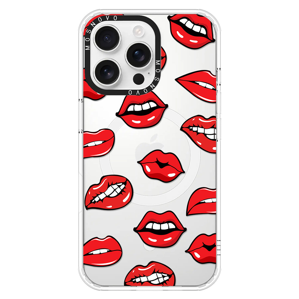 Hot Lips Phone Case - iPhone 16 Pro Max Case - MOSNOVO