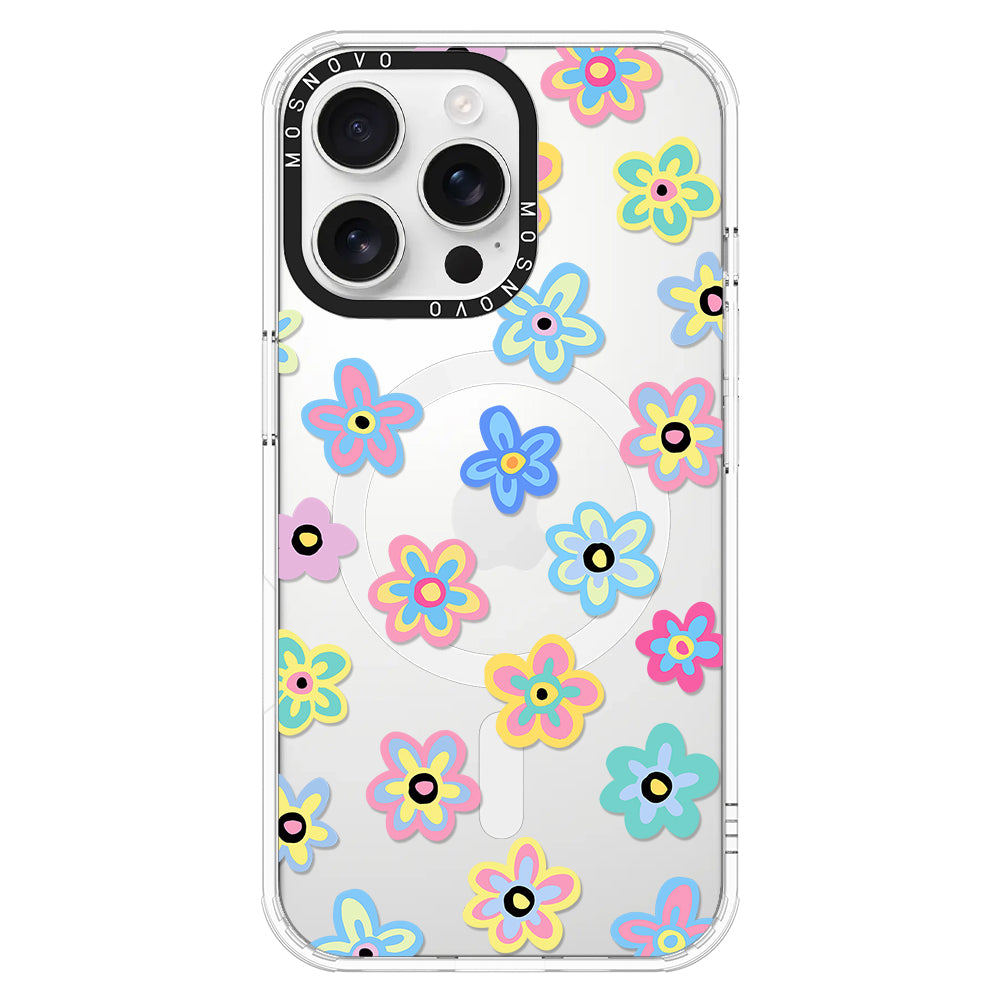 Groovy Flower Phone Case - iPhone 16 Pro Max Case - MOSNOVO