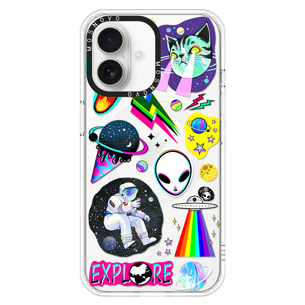 Sci-Fi Stickers Phone Case - iPhone 16 Plus Case - MOSNOVO