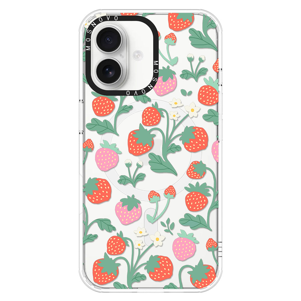 Cute Strawberry Phone Case - iPhone 16 Plus Case - MOSNOVO