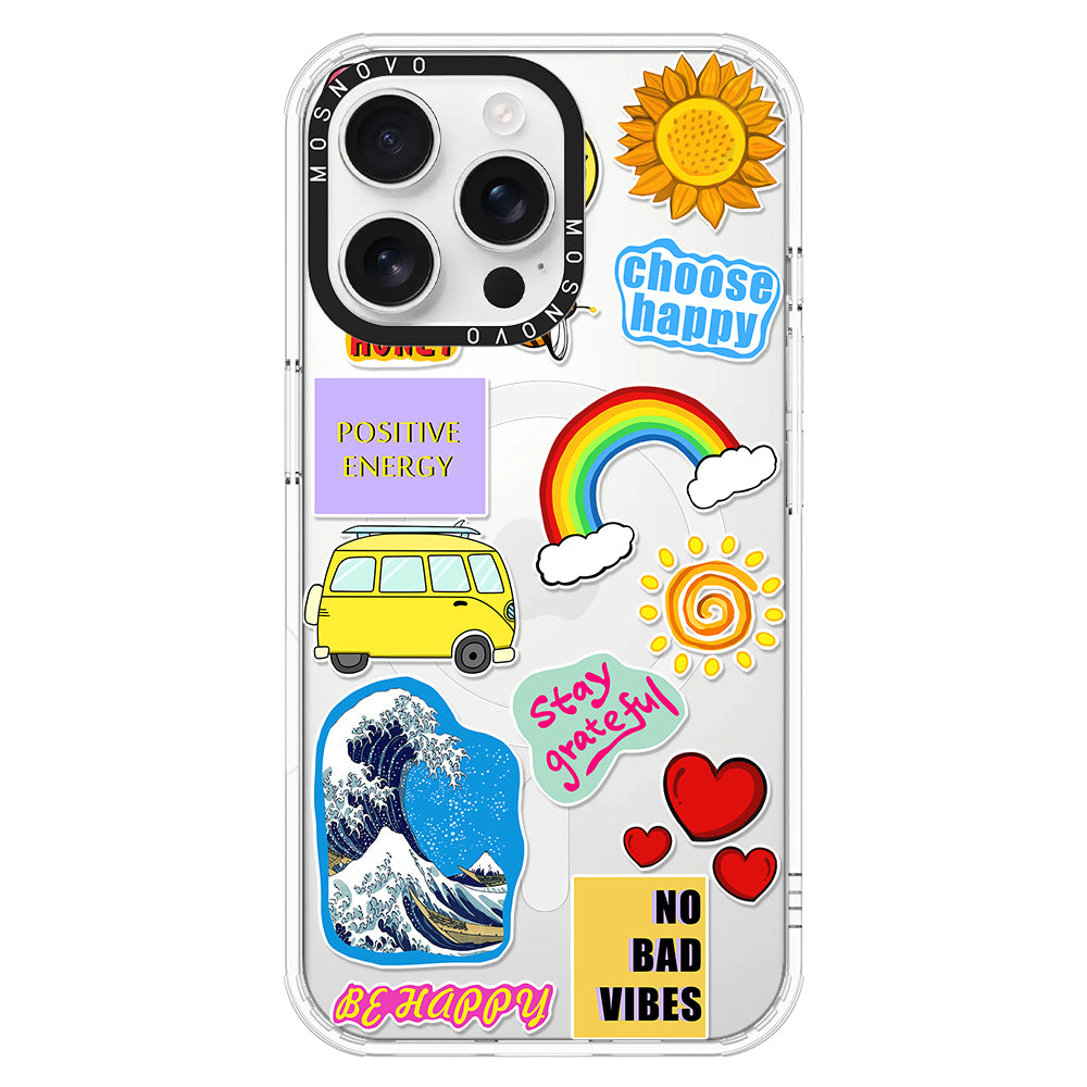 Happy Vibes Phone Case - iPhone 16 Pro Max Case - MOSNOVO