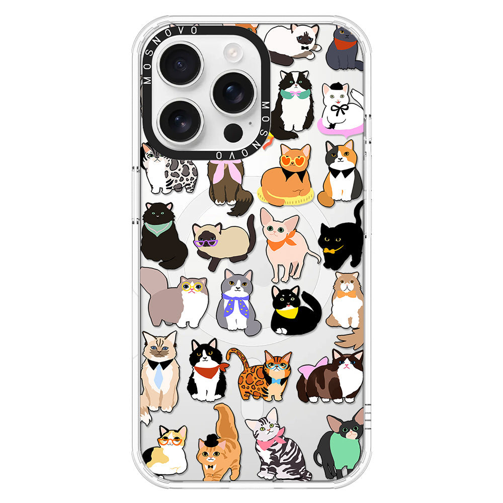 Cute Cat Phone Case - iPhone 16 Pro Max Case - MOSNOVO