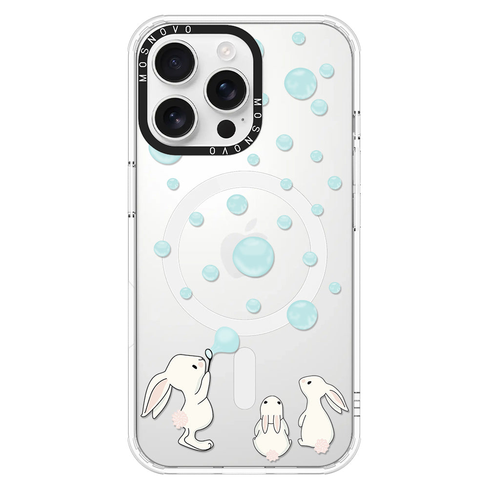 Bunny Blow Bubble Phone Case - iPhone 16 Pro Max Case - MOSNOVO