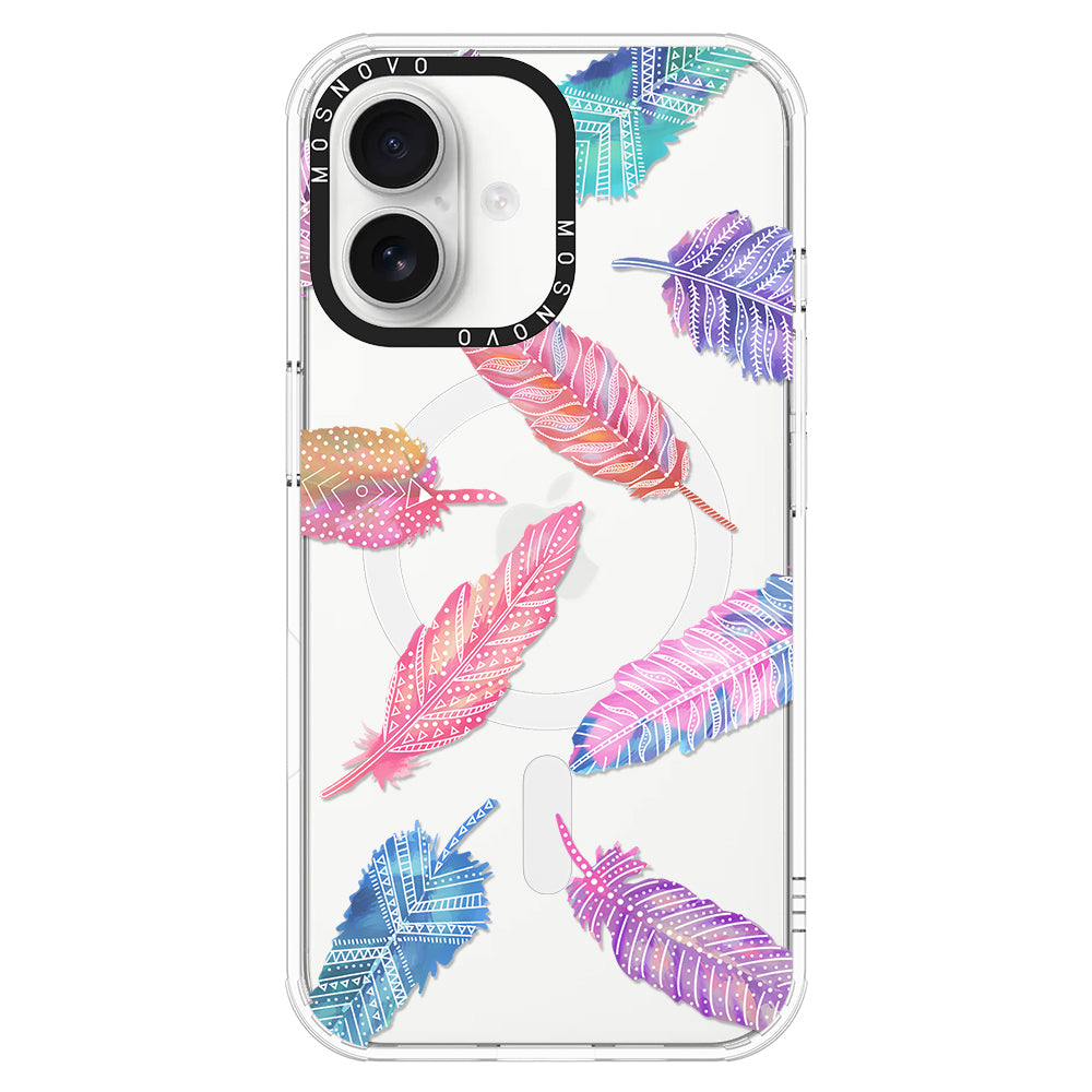 Tribal Feathers Phone Case - iPhone 16 Plus Case - MOSNOVO