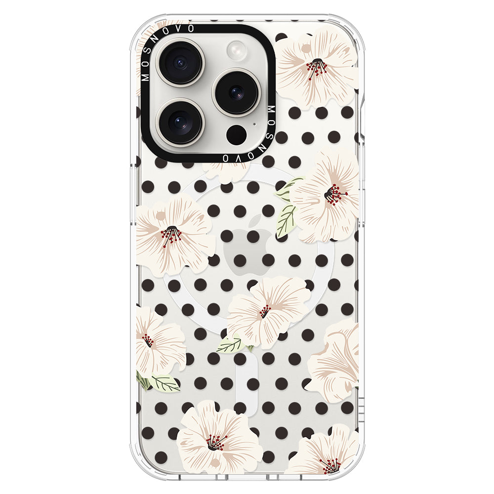 Vintage Hibiscus Flower Phone Case - iPhone 16 Pro Max Case - MOSNOVO