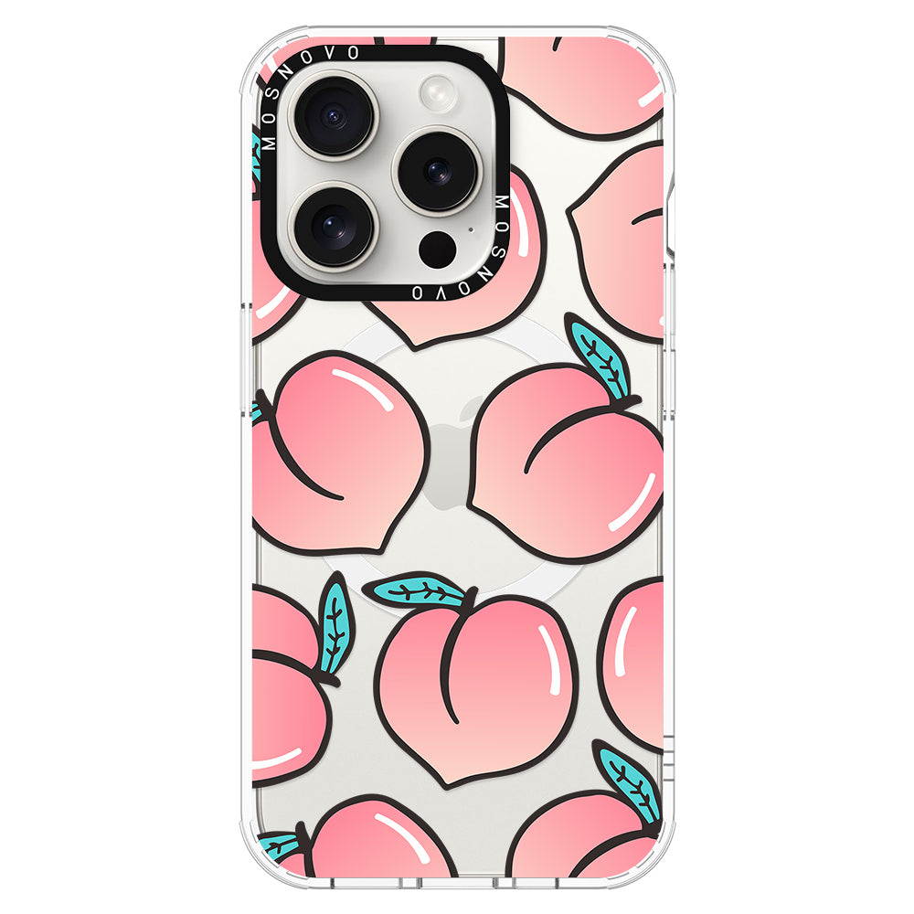 Cute Peach Phone Case - iPhone 16 Pro Max Case - MOSNOVO