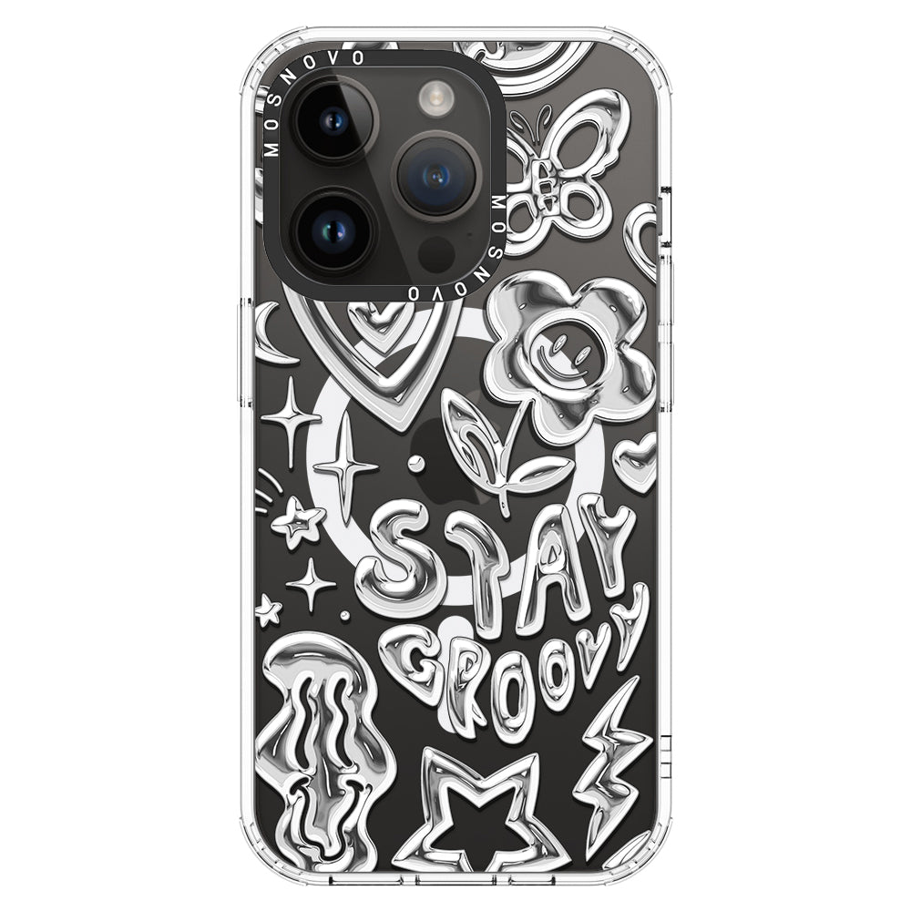 Silver Chrome Art (Flat Print) Phone Case - iPhone 14 Pro Case