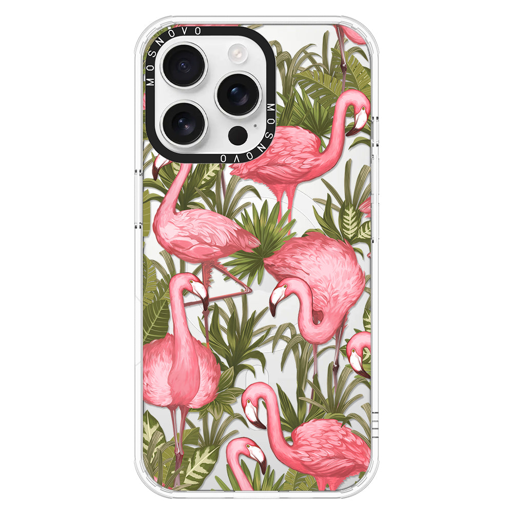 Jungle Flamingo Phone Case - iPhone 16 Pro Max Case - MOSNOVO