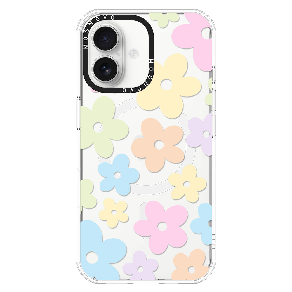 Pastel Flower Phone Case - iPhone 16 Plus Case - MOSNOVO